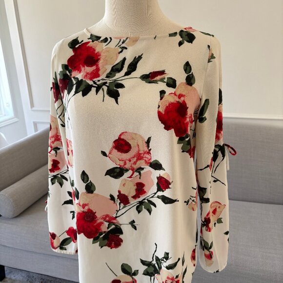 Aritzia Wilfred Long Sleeve Floral Blouse - Size Small - Picture 3 of 4